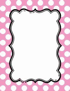 pink polka dot border | Karneler, Arılar, Çerçeve