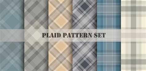 Plaid Pale Color Patterns Set 699914 Vector Art at Vecteezy