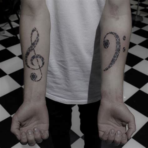 Treble and Bass Clef Tattoos | Best Tattoo Ideas Gallery | Tatuajes de moda, Diseños de tatuaje ...