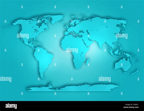 Simple world map outline hi-res stock photography and images - Alamy