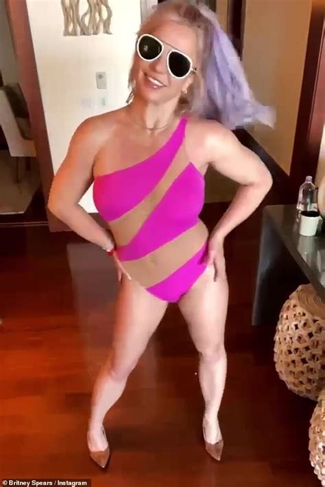 Britney Spears dances in racy hot pink swimsuit for Instagram video ...