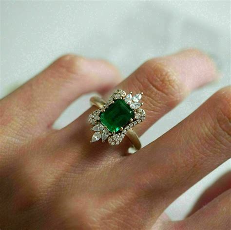 3Ct Emerald Green Lab Created Diamond Women's Ring 14K Yellow Gold ...