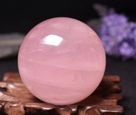 2.44"High quality Rose Quartz Sphere/Pink Crystal Ball/Rose Crystal-62mm-340g by ElfOfStones on ...