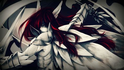 Erza Scarlet: Armored Warrior - Fairy Tail HD Wallpaper by Addigni