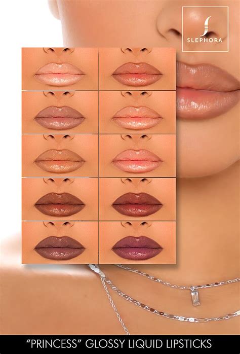 "PRINCESS" Glossy Liquid Lipsticks | SLEPHORA on Patreon | Sims 4 cc makeup, Sims 4 cc eyes ...
