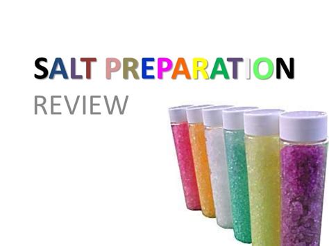 Salt preparation