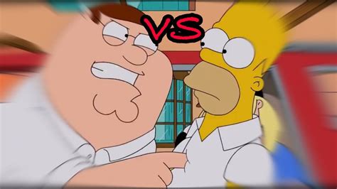 Peter Griffin VS Homer Simpson | Full Uncut Battle - YouTube