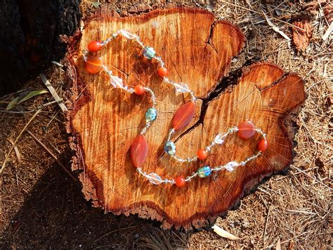 Carnelian and Crystal Necklace | The Shop in the Bush