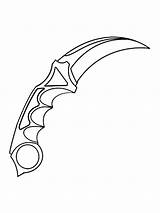 Painting Of A Counter Strike knife coloring Page sketch template