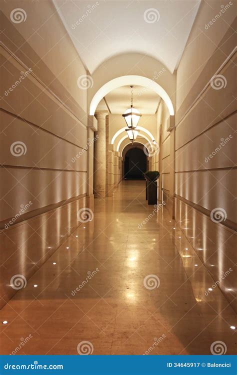 Corridor stock image. Image of lights, building, architecture - 34645917