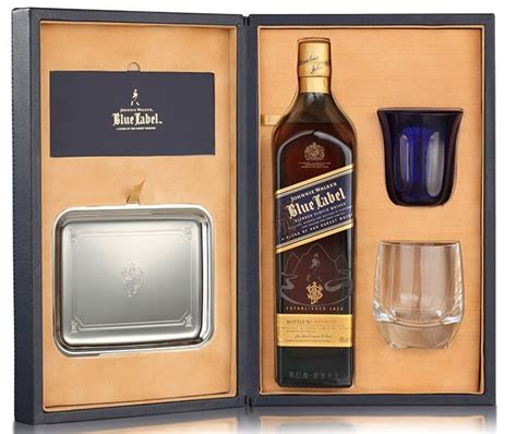 Johnnie Walker Blue Label Gift Set In Wood Box Mixing | Aniversario