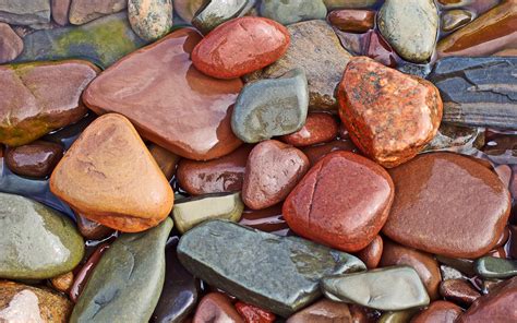 Download wallpapers colorful stones, 4k, macro, colorful stone texture, pebbles backgrounds, wet ...