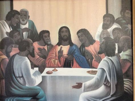 African American Last Supper Painting - Painting Watercolor