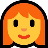 👩‍🦰 여자: 빨간 머리 Emoji on Microsoft Windows 11