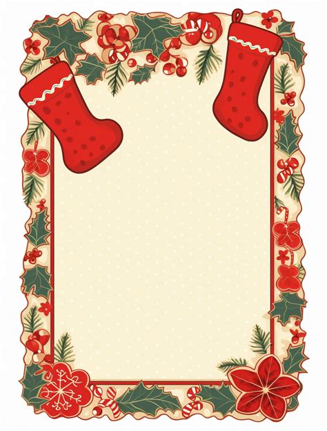 Xmas Stocking Frame Template Free Stock Photo - Public Domain Pictures