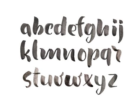 Brush Style Hand Drawn Alphabet watercolor Font 375032 Vector Art at ...