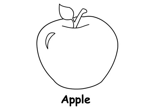 Parts Of An Apple Coloring Page