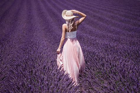 beautiful, lady, lavender, field, beauty, blonde, dreamy, dress | Piqsels