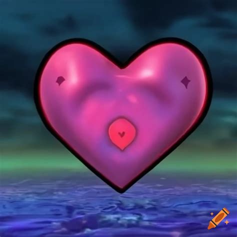 3d anime heart with a shiny effect on Craiyon
