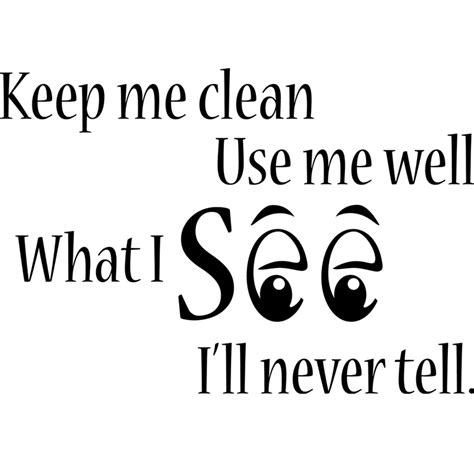 Keep Me Clean Toilet Bathroom Word Saying Vinyl Decal Sticker , Funny Bathroom Glass Waterproof ...