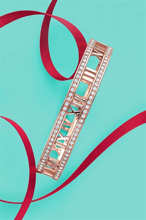 Atlas® open hinged bangle in 18k rose gold with diamonds, medium. | Tiffany & co., Tiffany and ...