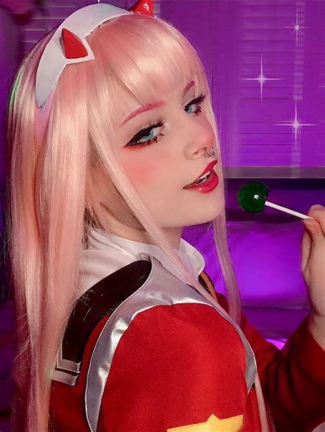 zero two cosplay | Pink hair, Zero two cosplay, Cosplay makeup