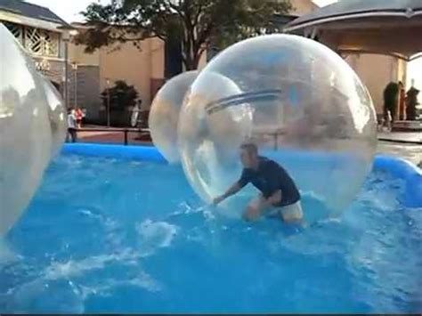 HUMAN HAMSTER BALL , WALKING ON WATER, FUNNY. - YouTube