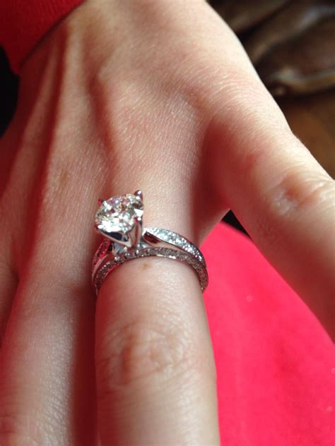 I love my ring! Round diamonds are so beautiful!!!