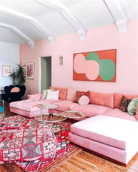 27 Colorful Home Design & Decorating Ideas | Extra Space Storage | Pink sofa living room, Pink ...
