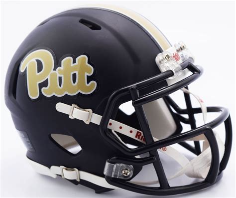 Pittsburgh Panthers Riddell Mini Speed Helmet - Matte Navy Script ...