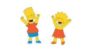 Lisa hugging Bart by alexchexes on DeviantArt