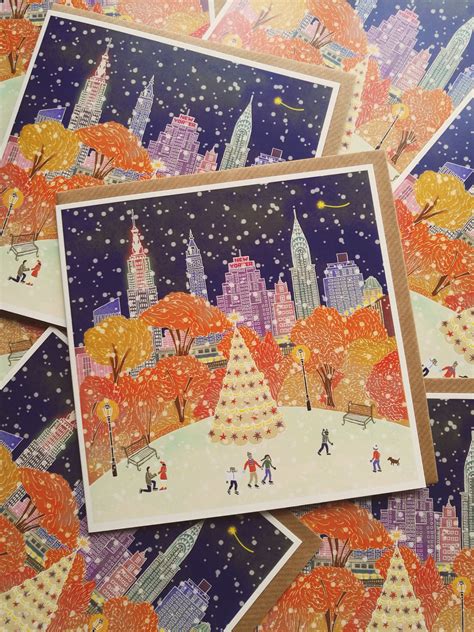 5x New York City Christmas Cards Set | Etsy