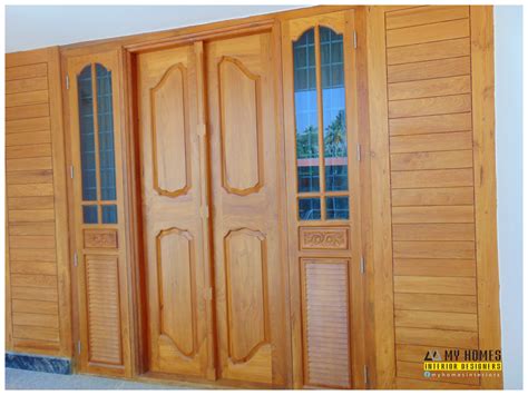 wooden door style in kerala door designs photosm images