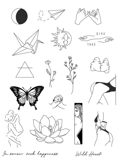 Tattoo sheet 1 | Tattoos, Tattoo flash art, Line art tattoos