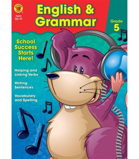 English & Grammar Workbook, Grade 5 by Brighter Child, Paperback ...