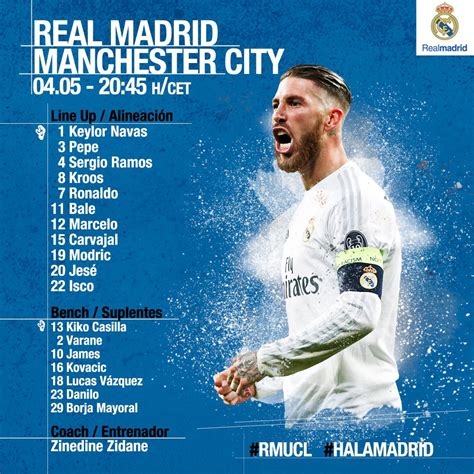 Starting line-ups: Real Madrid v Man City - ITV News