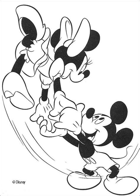 Mickey mouse and minnie mouse dancing coloring pages - Hellokids.com