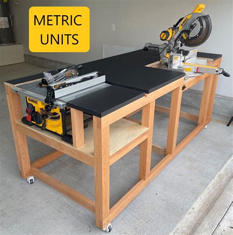 Mobile Miter / Table Saw Workbench Plans Instant PDF - Etsy