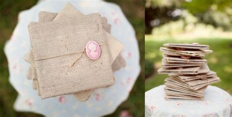 burlap wedding invitations for rustic weddings