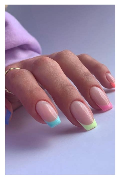 Bright French Tip Nail Designs | Images and Photos finder