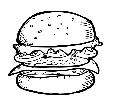 Free Hamburger Cliparts Black, Download Free Hamburger Cliparts Black ...