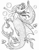 Mermaid Coloring Pages For Adults  Best Kids sketch template