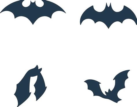 Set of Halloween Bat Silhouette Illustration. Isolated Vector. 34216924 Vector Art at Vecteezy