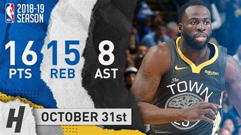 Draymond Green Full Highlights Warriors vs Pelicans 2018.10.31 - 16 Pts ...