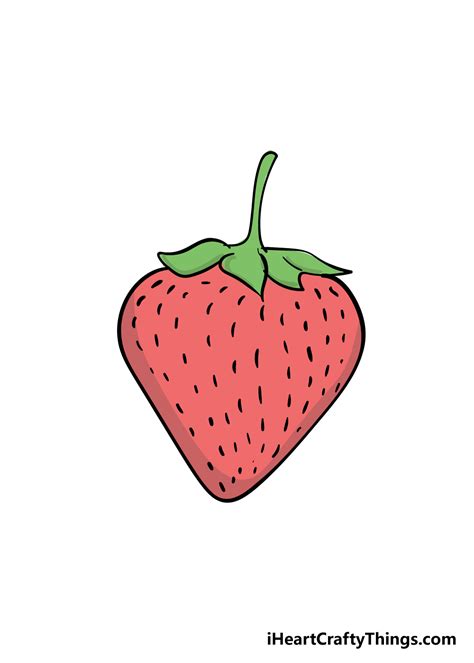 How to Draw a Strawberry Easy - Worley Lailes