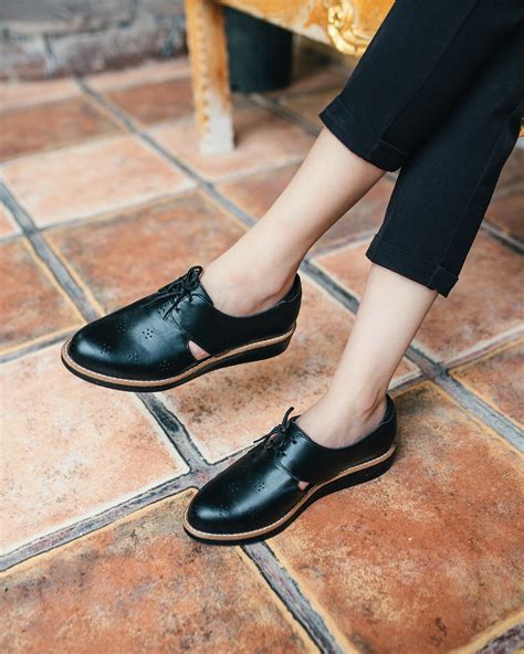 Black Oxford Women Leather Shoes Leather Oxfords Oxford | Etsy