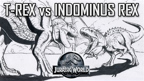 Jurassic World Indominus Rex Drawing at PaintingValley.com | Explore ...