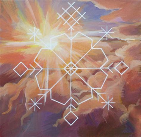 Traditional Latvian Folk symbols on Heavens | Painting, Original canvas painting, Latvian