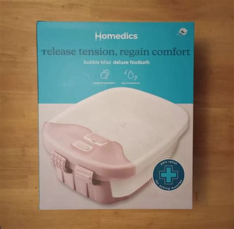 HOMEDICS BUBBLE BLISS Deluxe Foot Spa with Heat Massaging Footbath Pink NEW $9.99 - PicClick