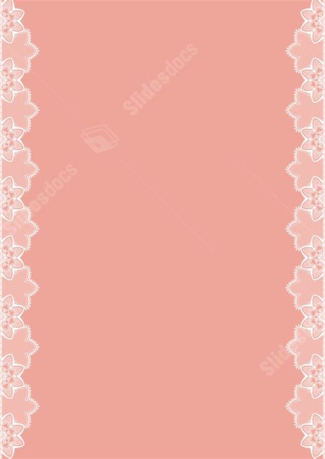 Lace Border Fashion In Pink Page Border Background Word Template And Google Docs For Free Download